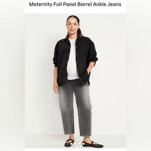 Gray Women's Full Panel Maternity Jeans